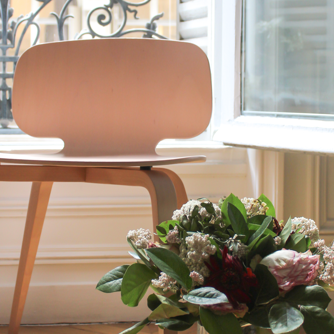 chaise de salon made in france hêtre rose