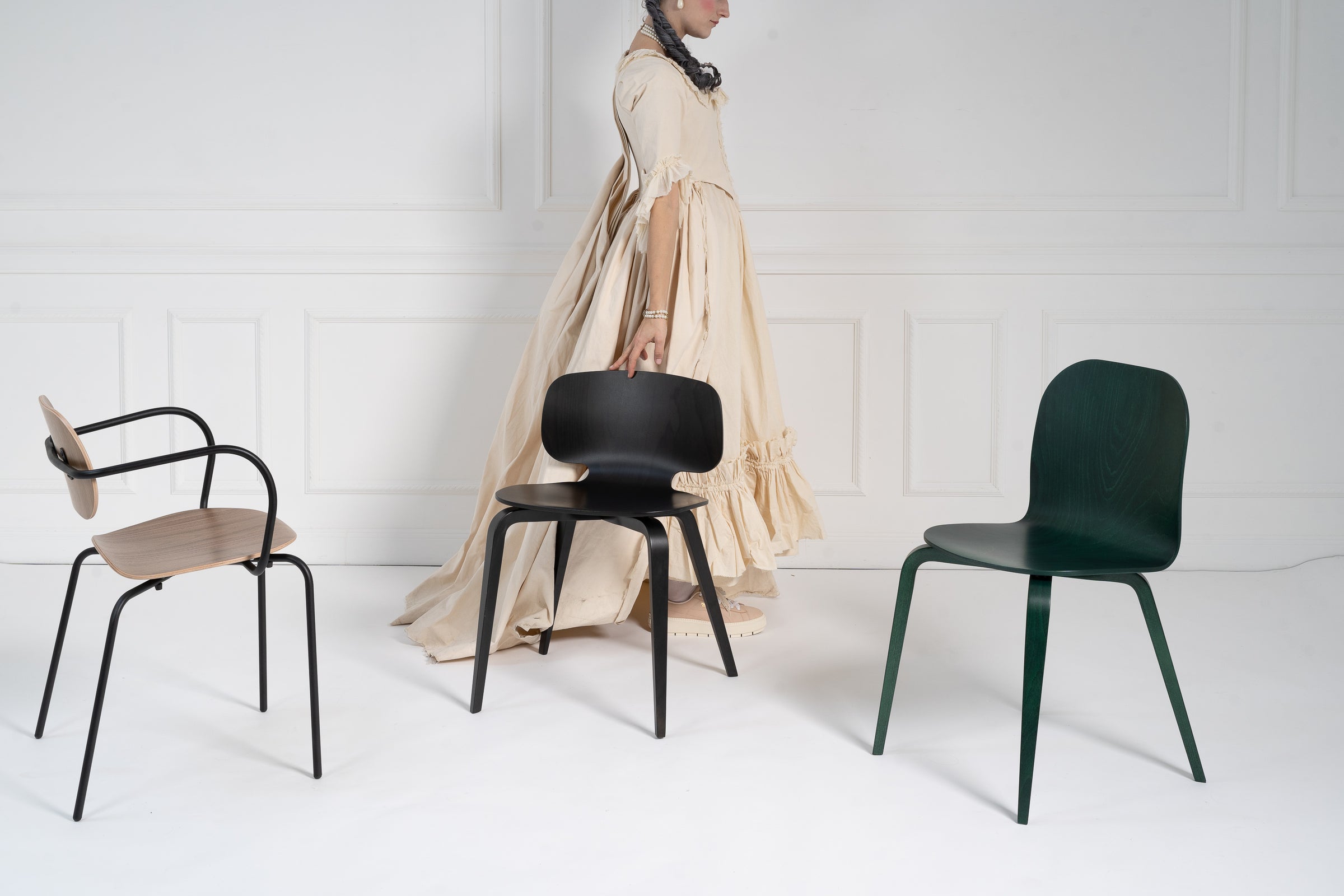 chaise de cuisine salle à manger en bois minimaliste