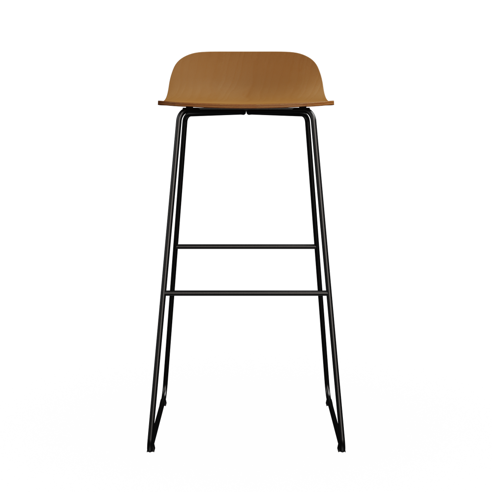 chaise de bar en chene et metal made in france