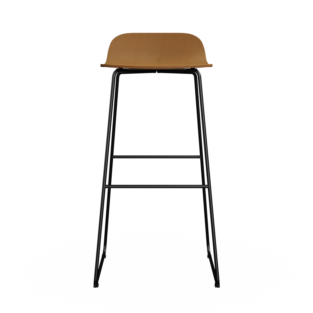 chaise de bar en chene et metal made in france