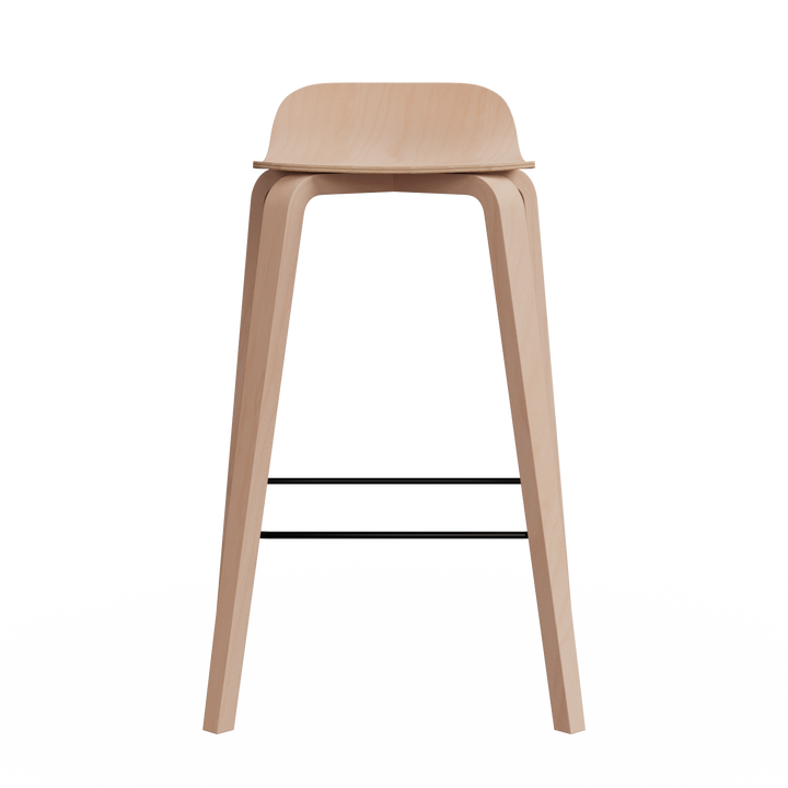 chaise de bar en hetre bois clair et metal