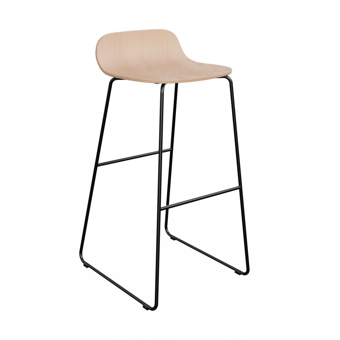 Chaise de bar en bois et metal made in france