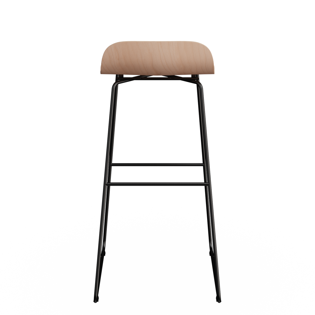 Chaise de bar en bois et metal made in france