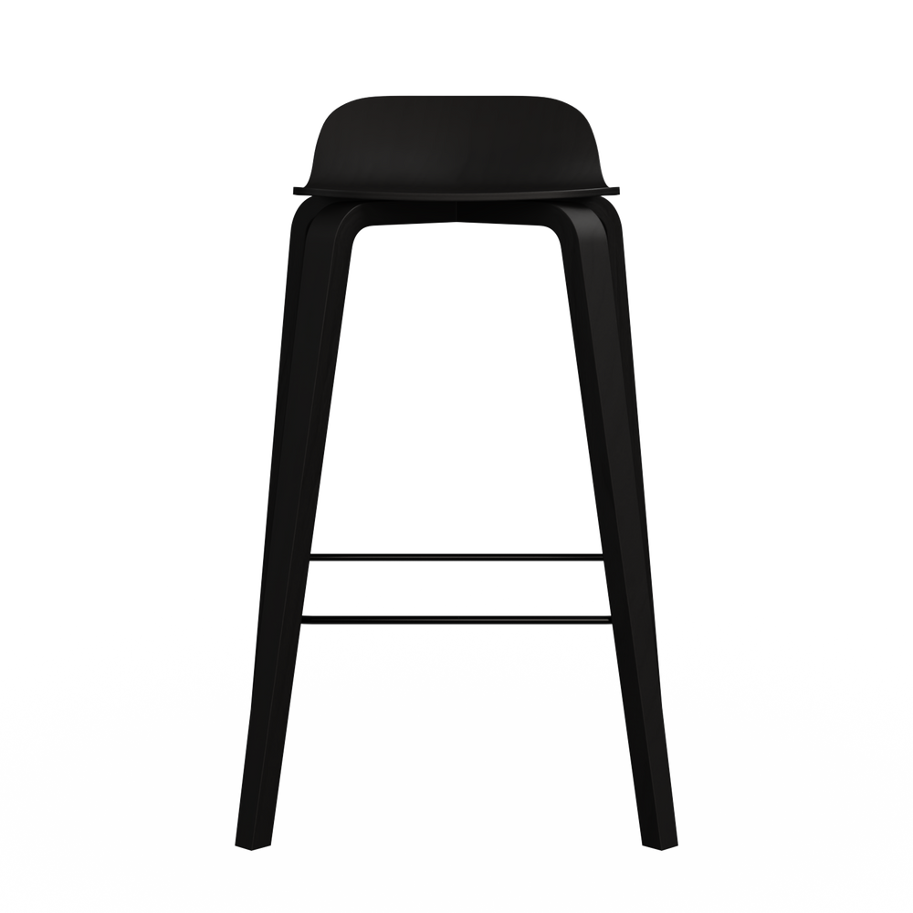 Chaise de bar en bois noir made in france design