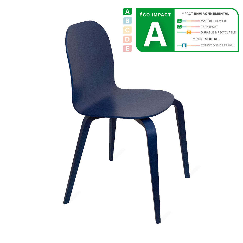 chaise bleu made in france
