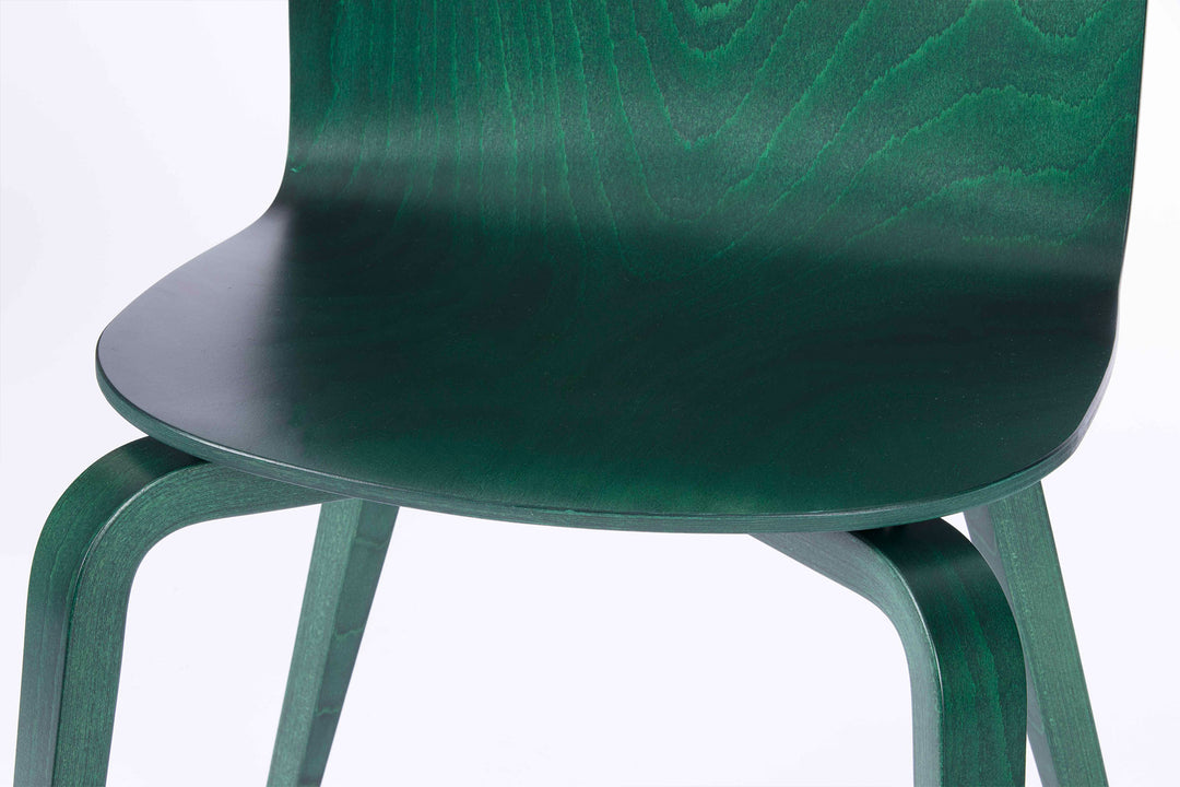 chaise en hêtre verte