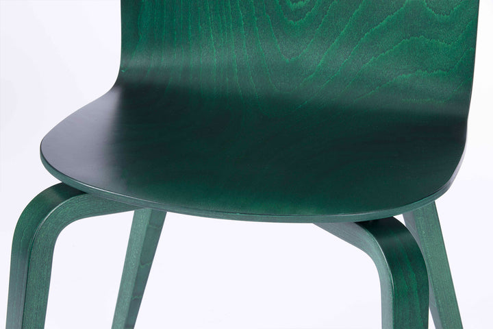 chaise en hêtre verte