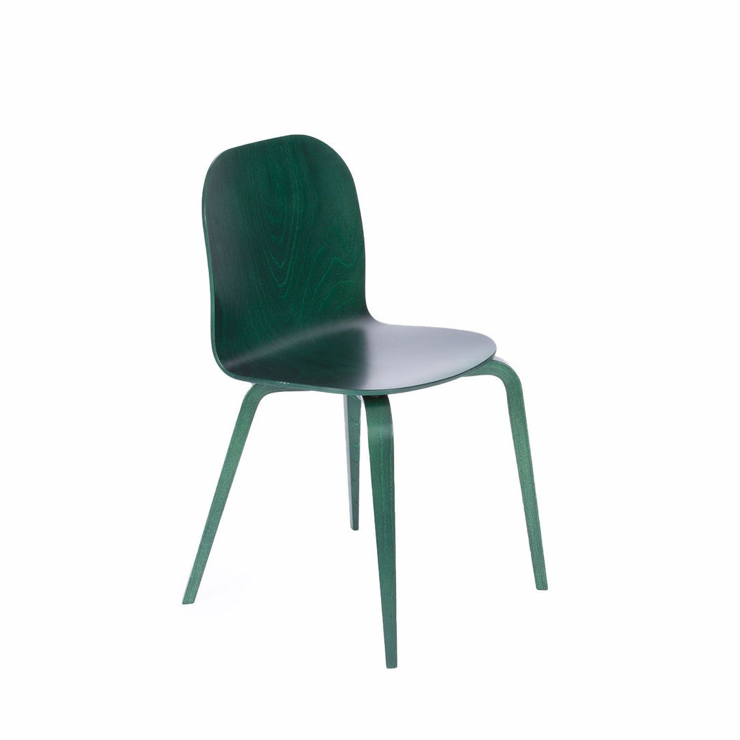 chaise en hêtre verte