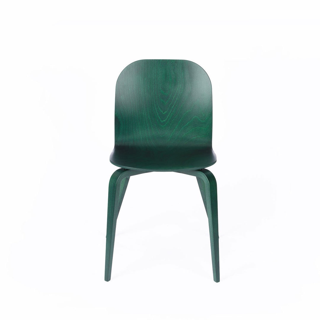 chaise en hêtre verte