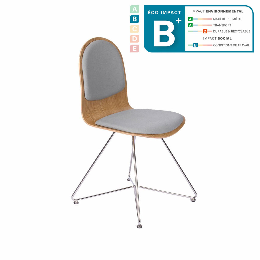 chaise design en chêne