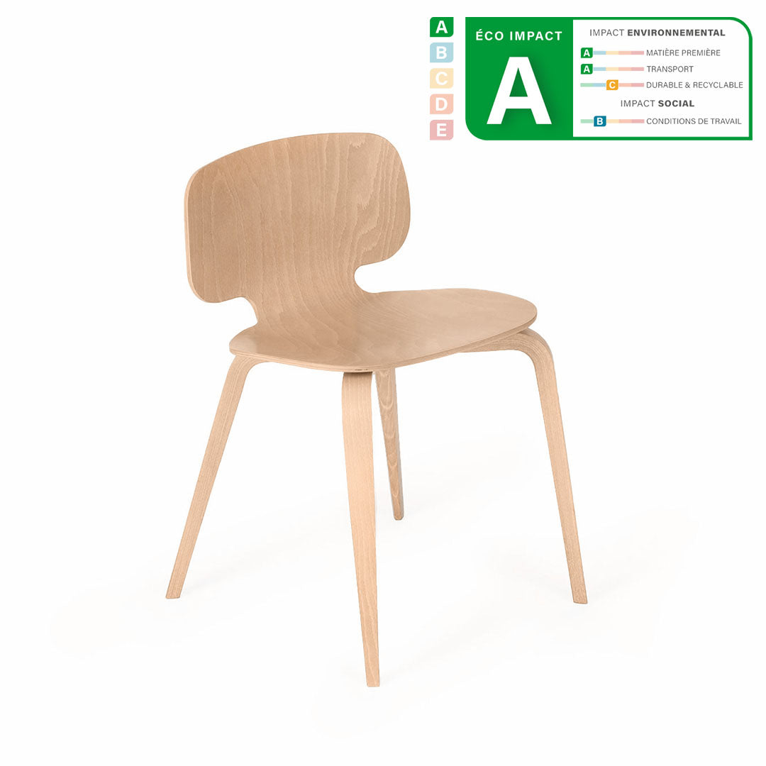chaise française en hêtre naturel
