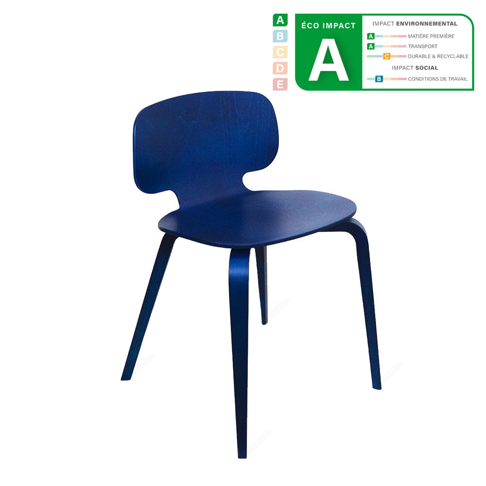 Chaise design bleu