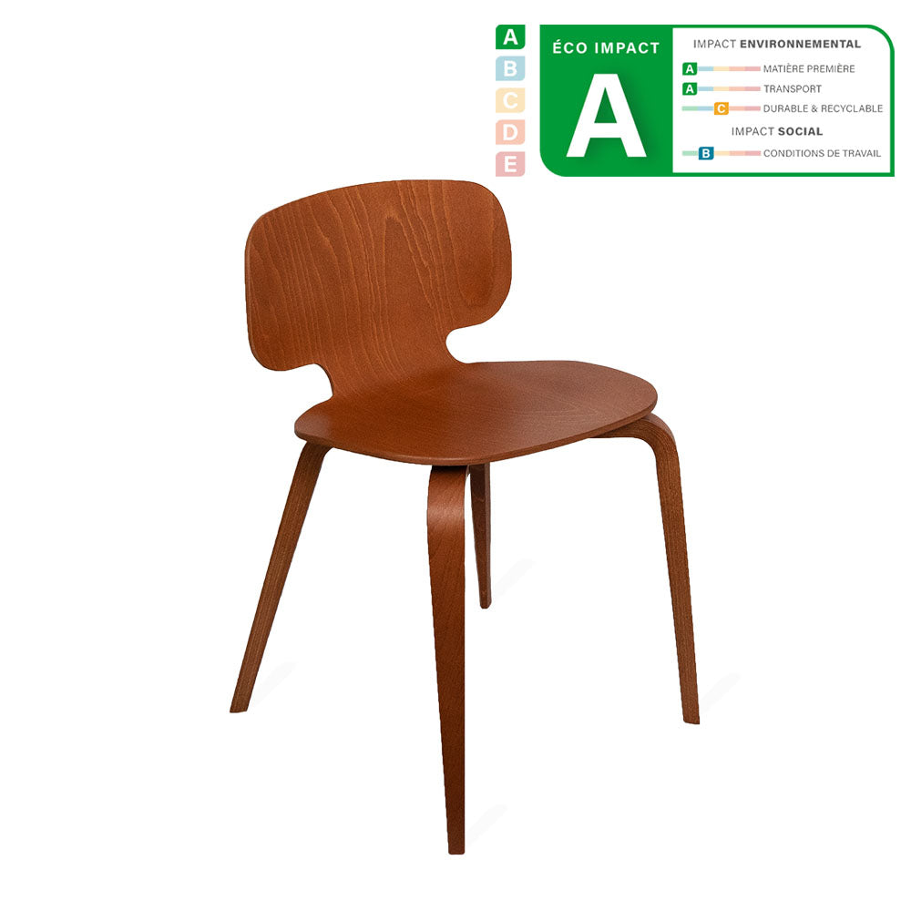 chaise design cerisier