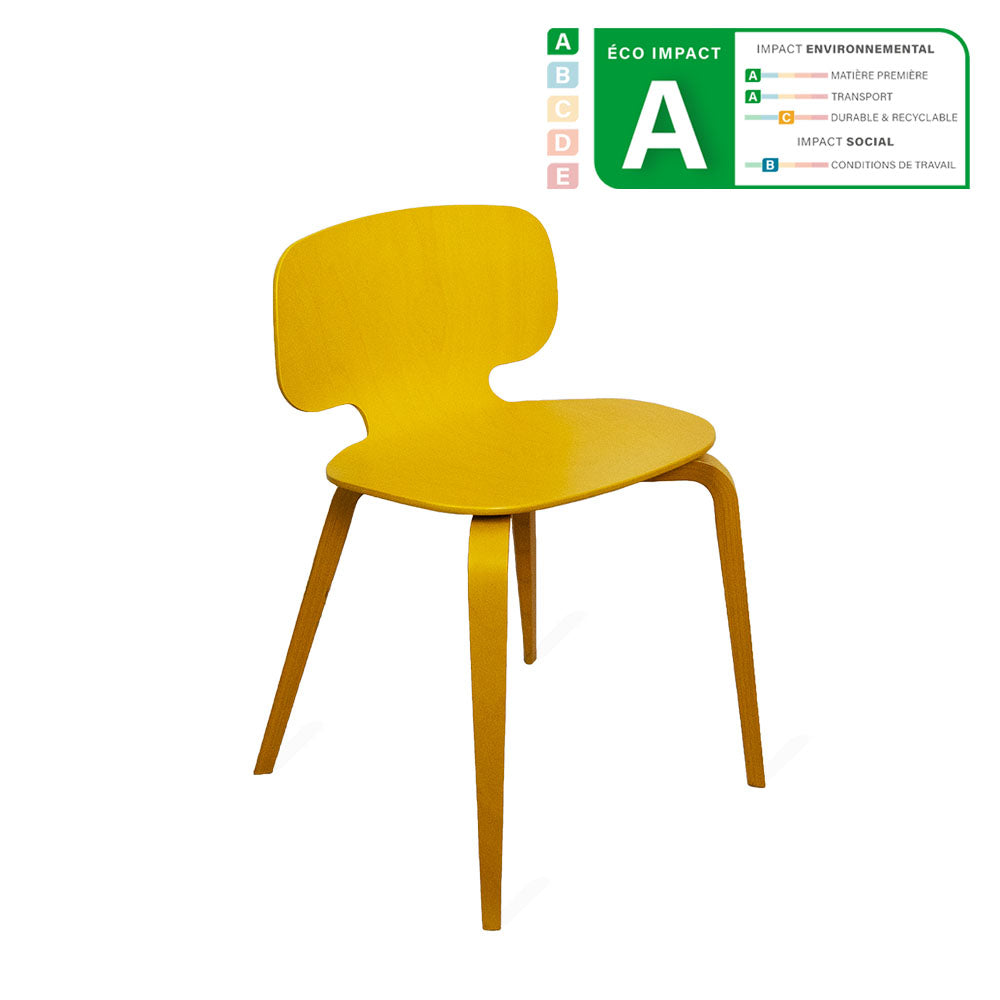 Chaise design jaune