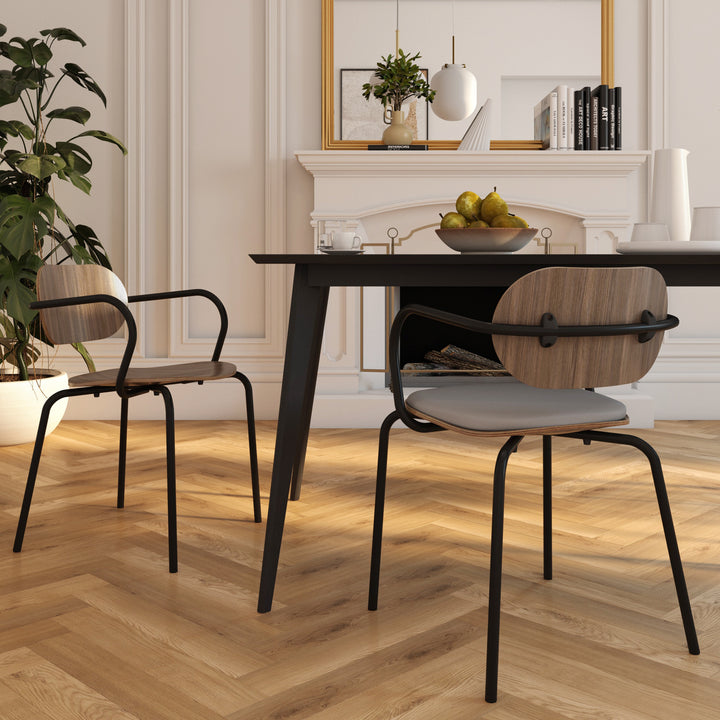 chaise design en noyer