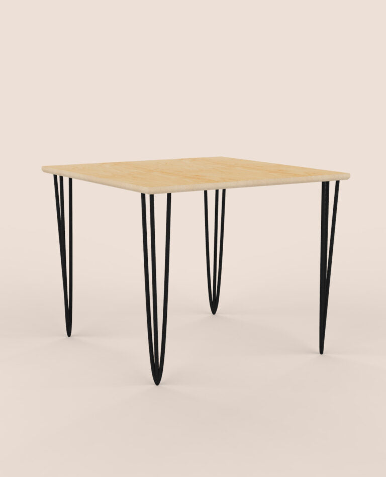 Table de salon ronde en bois et noyer