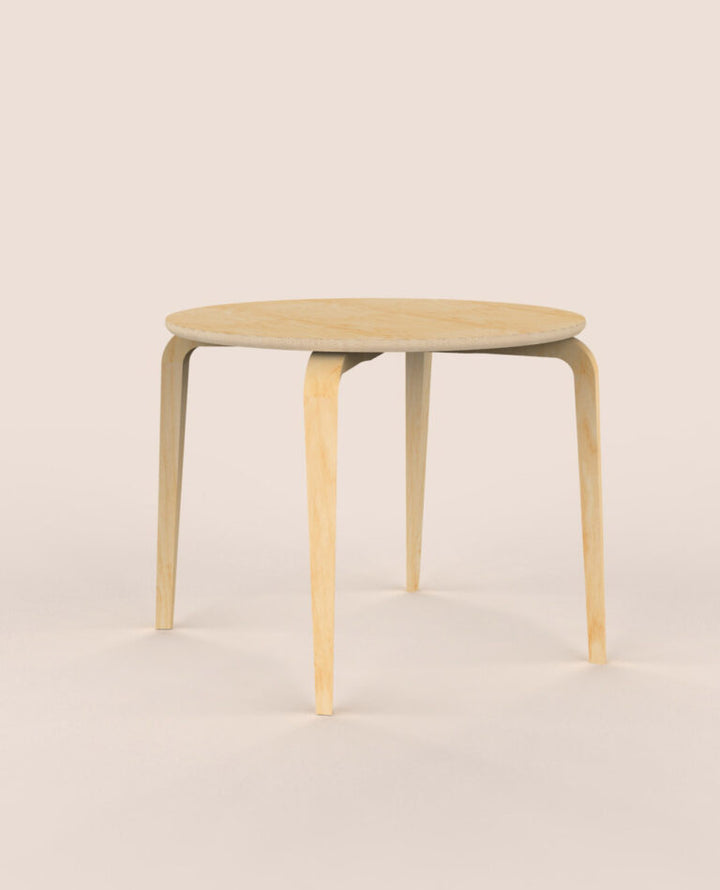 Table de salon carrée en bois et hêtre