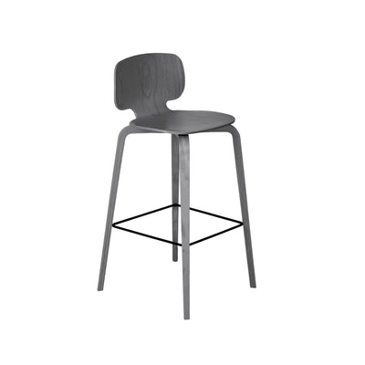 chaise de bar en bois gris graphite