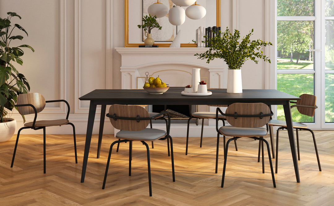 chaises salle à manger design noyer made in france
