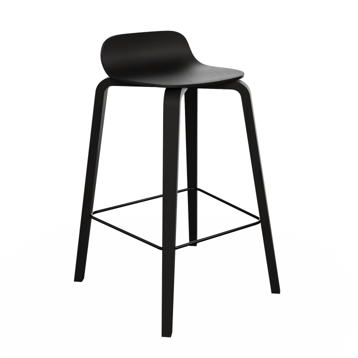 Chaise de bar en bois noir made in france design