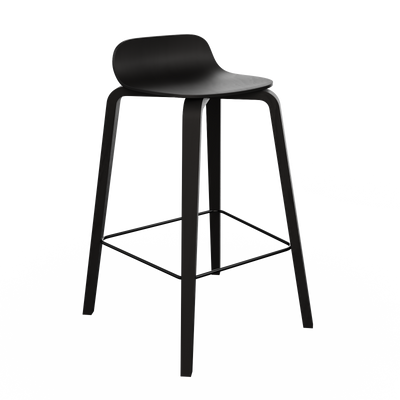 Chaise de bar en bois noir made in france design