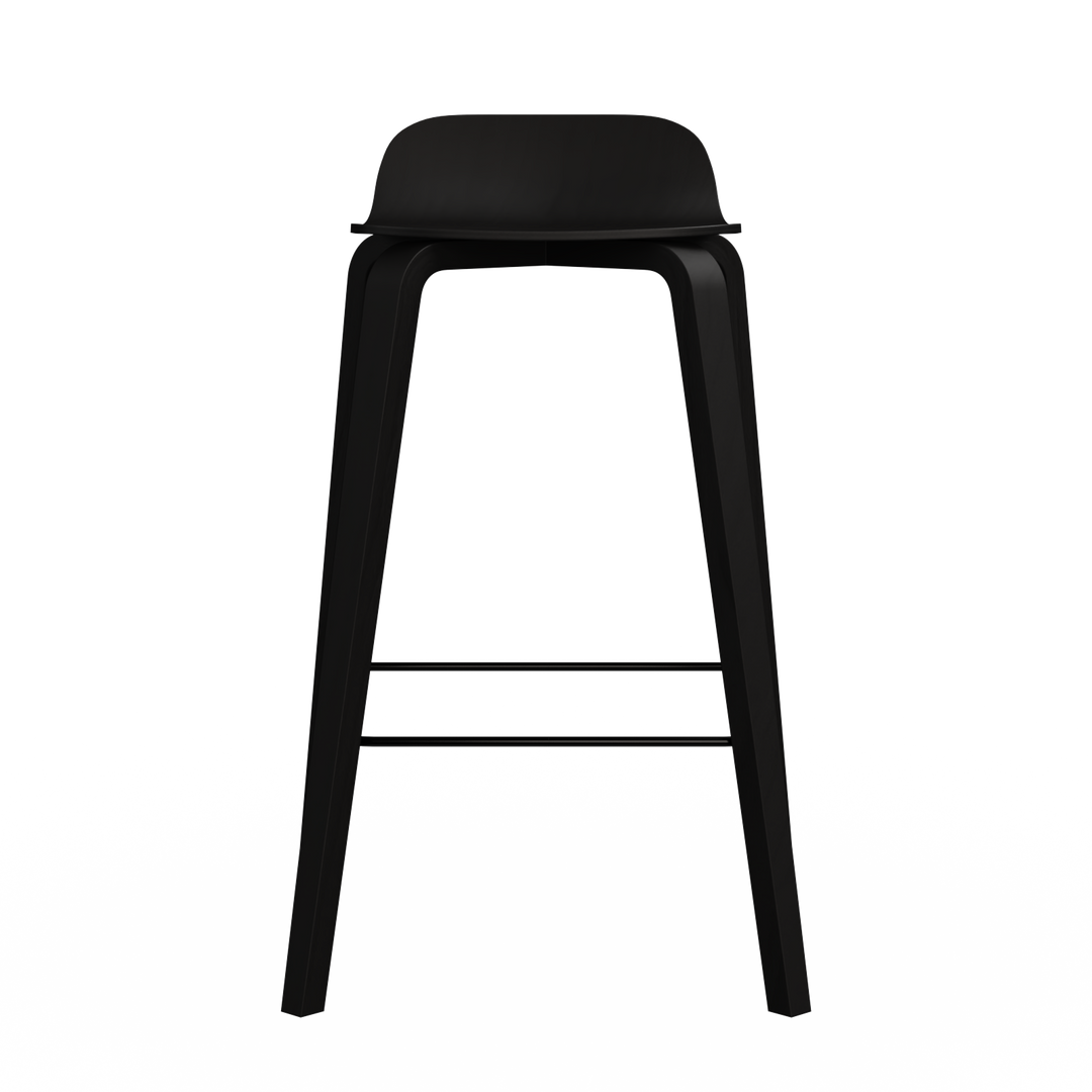Chaise de bar en bois noir made in france design
