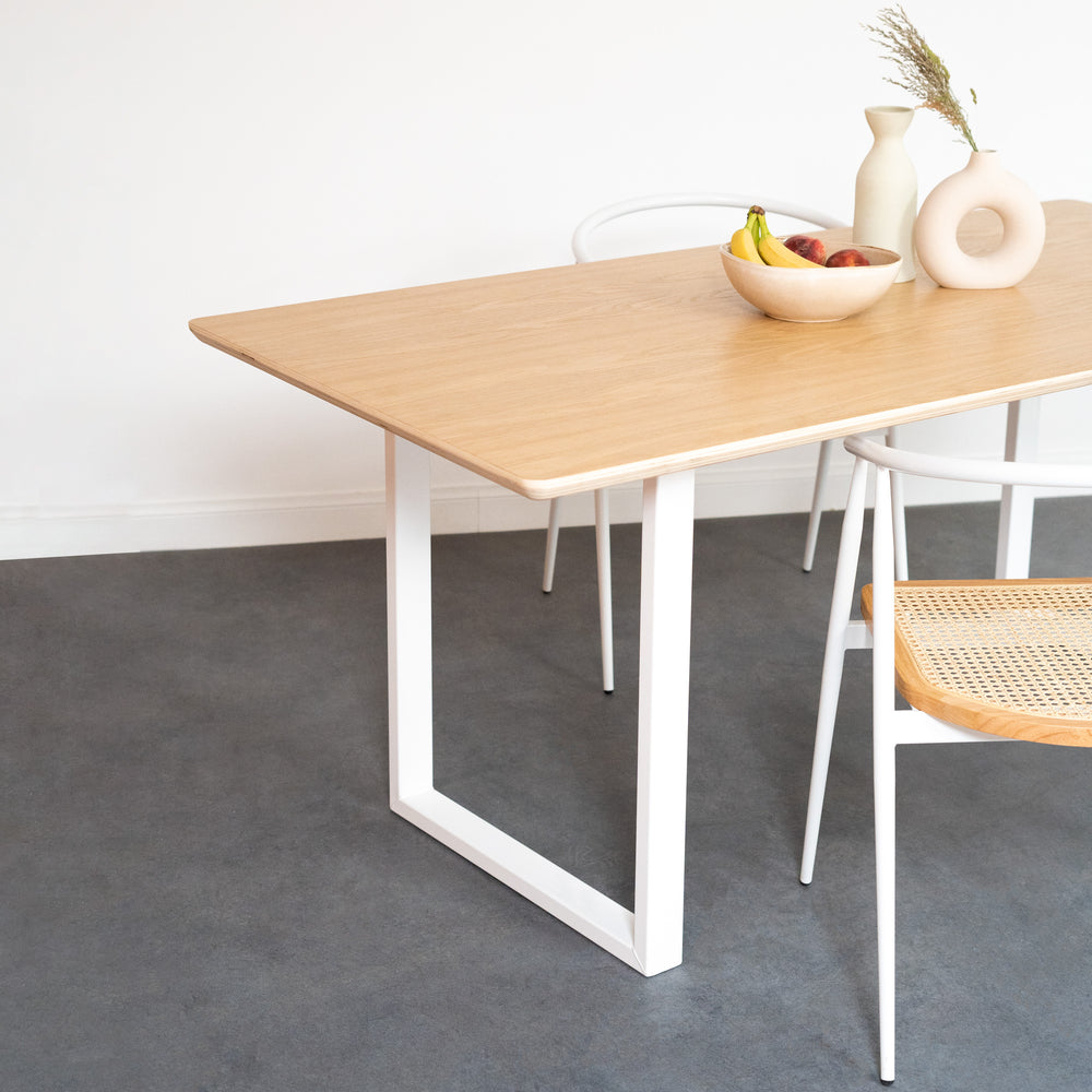 table en bois et metal pour salon salle a manger bureau