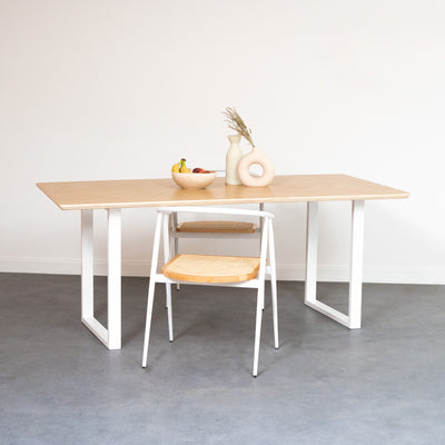 table en bois et metal pour salon salle a manger bureau