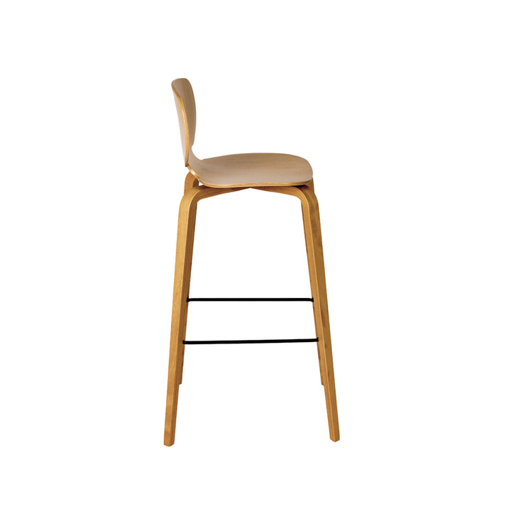chaise de bar en hêtre vernis teinté