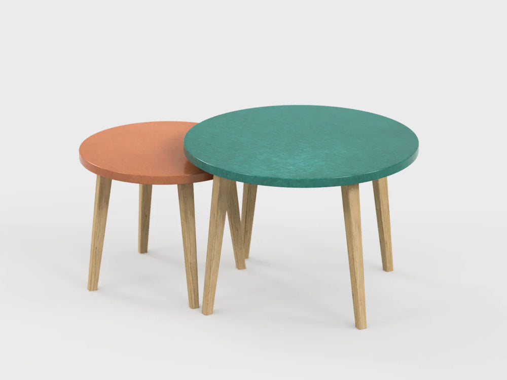 Table gigogne sable et camel
