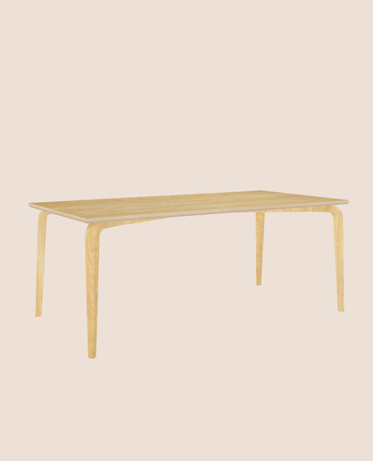 Table de salon en métal et chêne