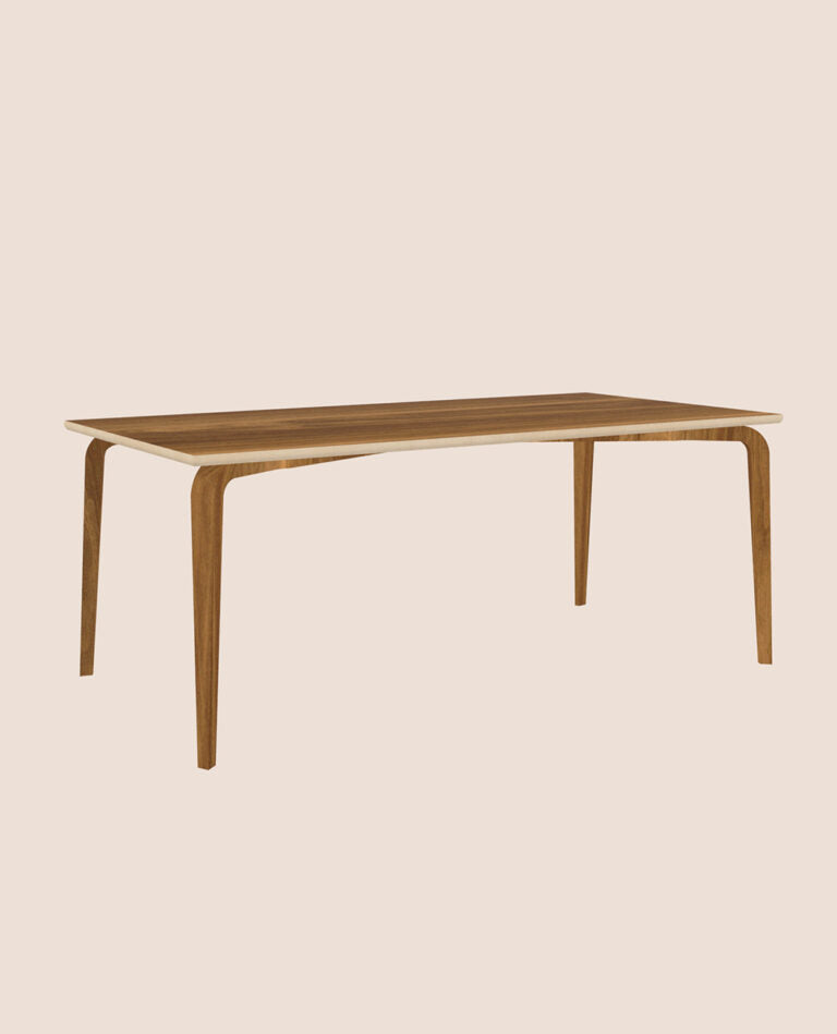 Table de salon en bois et hêtre